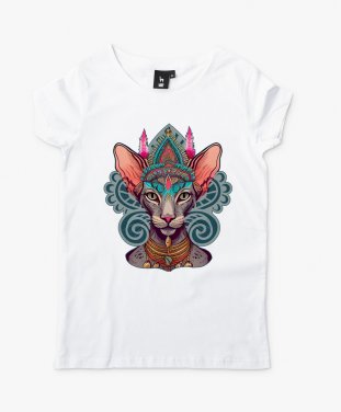 Жіноча футболка Ориєнтальна Кішка Бохо