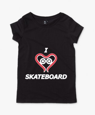 Жіноча футболка Я люблю скейтборд