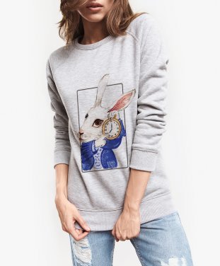 Жіночий світшот Акварельний кролик | Watercolor Rabbit