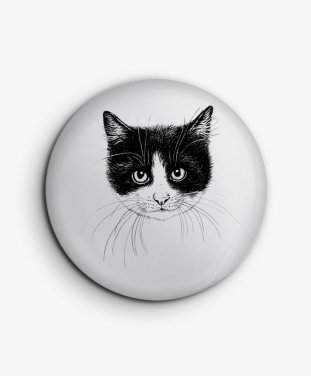 Значок black and white cat