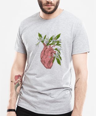 Чоловіча футболка Сердце,  квіти