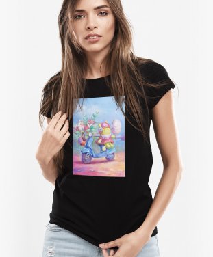 Жіноча футболка Пухнастики. Наша квіткова подорож