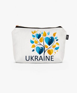 Косметичка Ukraina. Дерево Жовто Блакитне Серце