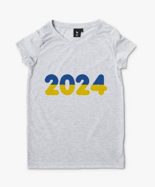 Жіноча футболка 2024 синьо-жовтий