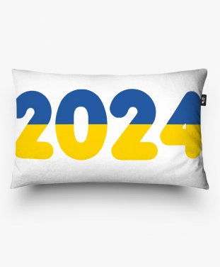 Подушка прямокутна 2024 синьо-жовтий