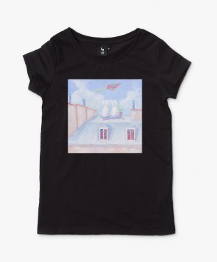 Жіноча футболка Кролики. Літня історія серед хмар та міста
