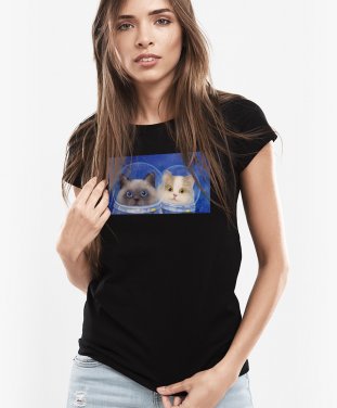Жіноча футболка Космічні котики