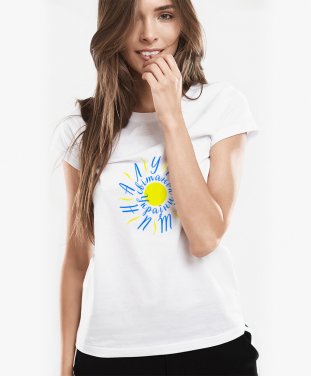 Жіноча футболка Луганщина - світанок України