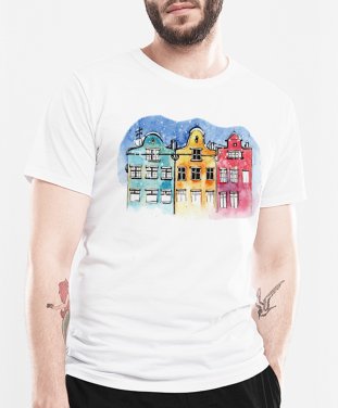 Чоловіча футболка Кольорові будиночки