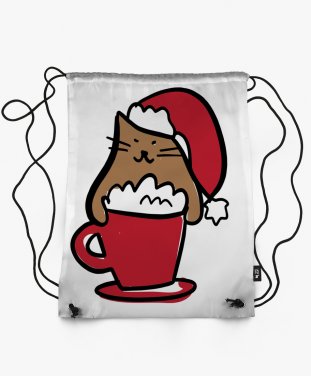 Рюкзак Різдвяний котик в чашці