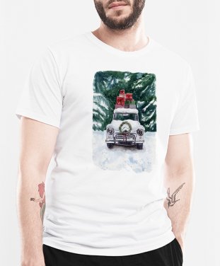 Чоловіча футболка Ретро авто з подарунками
