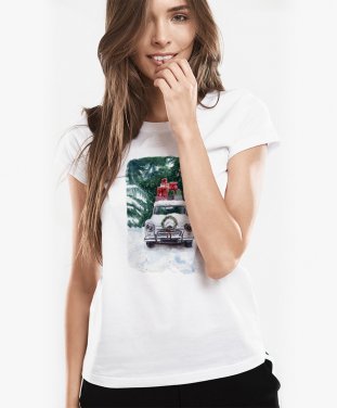 Жіноча футболка Ретро авто з подарунками