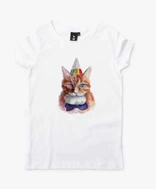 Жіноча футболка Святковий котик