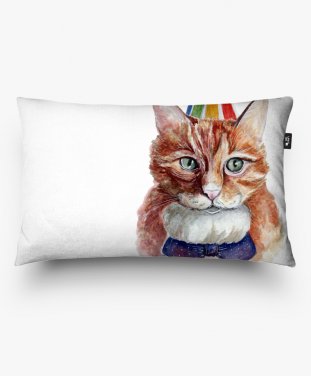 Подушка прямокутна Святковий котик