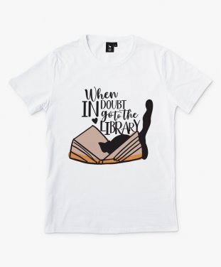 Чоловіча футболка Киця з книжкою