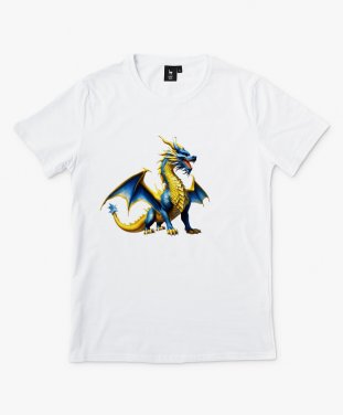 Чоловіча футболка Синьо-жовтий дракон