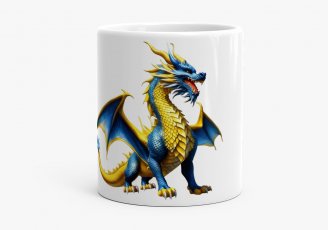 Чашка Синьо-жовтий дракон