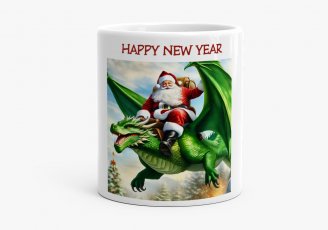 Чашка З Новим роком, Санта на драконі