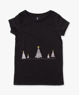Жіноча футболка Snowy Christmas Trees