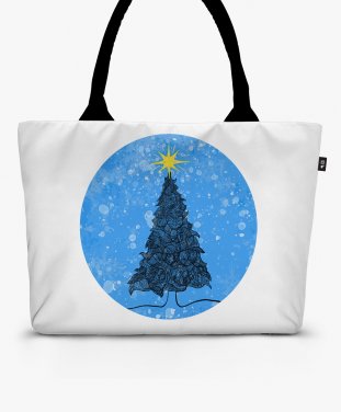 Шопер Christmas trees in the blue sky