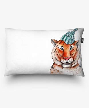 Подушка прямокутна Тигр в шапці