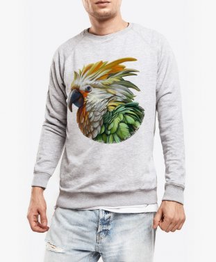 Чоловічий світшот Crested parrot
