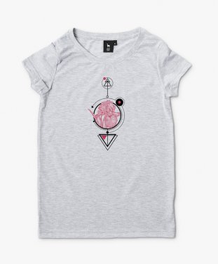 Жіноча футболка геометрія з ірисом