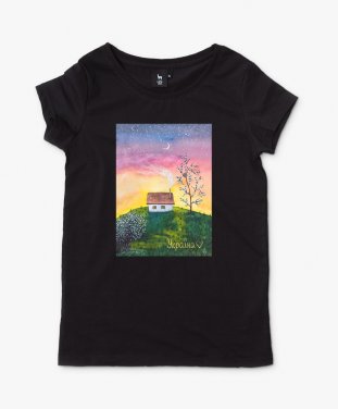 Жіноча футболка Захід сонця в садку