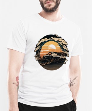 Чоловіча футболка Додж на заході сонця