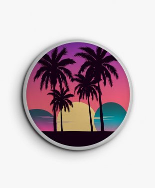 Значок Пальмовий пляж - Потрійний місяць