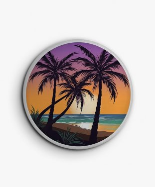 Значок Пальмовий пляж - Ніжний світанок