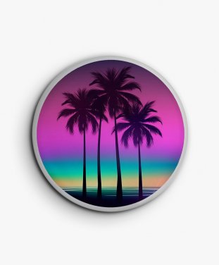 Значок Пальмовий пляж - М'які відтінки