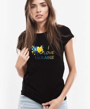 Жіноча футболка I Love Ukraine Я люблю Україну