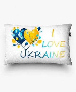 Подушка прямокутна I Love Ukraine Я люблю Україну