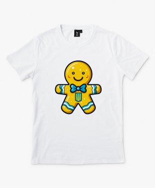Чоловіча футболка Імбирний пряник з Тризубом Gingerbread Man  Ukrainian