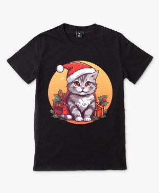 Чоловіча футболка Різдвяний Кіт
