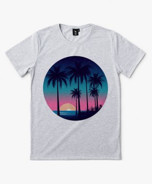 Чоловіча футболка Пальмовий пляж - Зоряна ніч