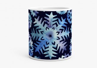 Чашка Акварельні сніжинки