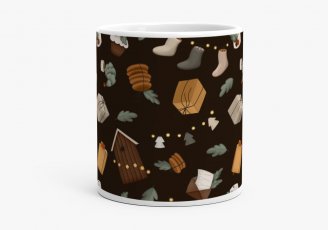 Чашка Різдво 2024 (темний шоколад)