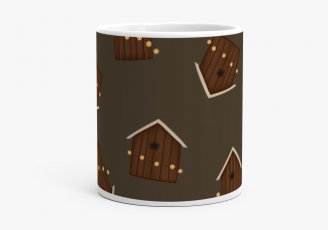 Чашка Будиночки (темний шоколад)