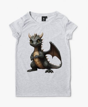 Жіноча футболка Милий, маленький, добрий дракончик. 