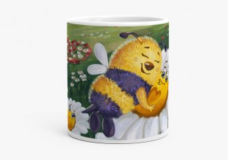 Чашка Бджілка та ромашки