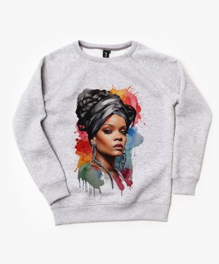 Жіночий світшот Портрет співачка Rihanna