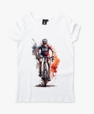 Жіноча футболка велосипедист