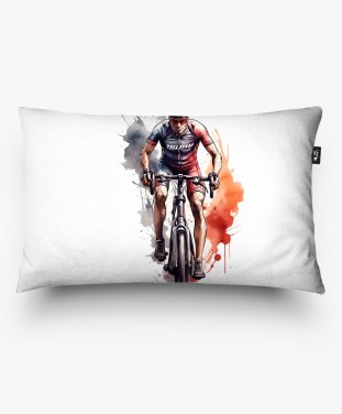 Подушка прямокутна велосипедист