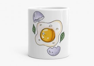 Чашка круте смажене  яйце