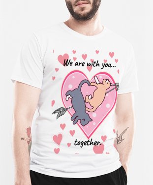 Чоловіча футболка a Pair of Cats in love 