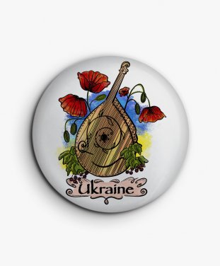 Значок Бандура Ukraine bandura