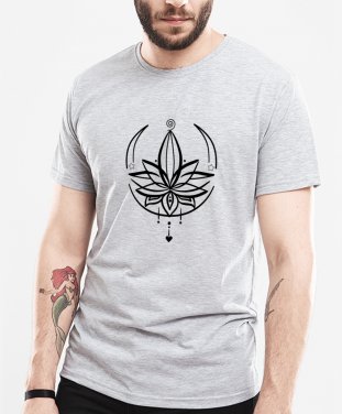 Чоловіча футболка Квітка лотос з місяцем
