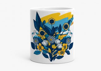 Чашка  "Українські барви в квітах"